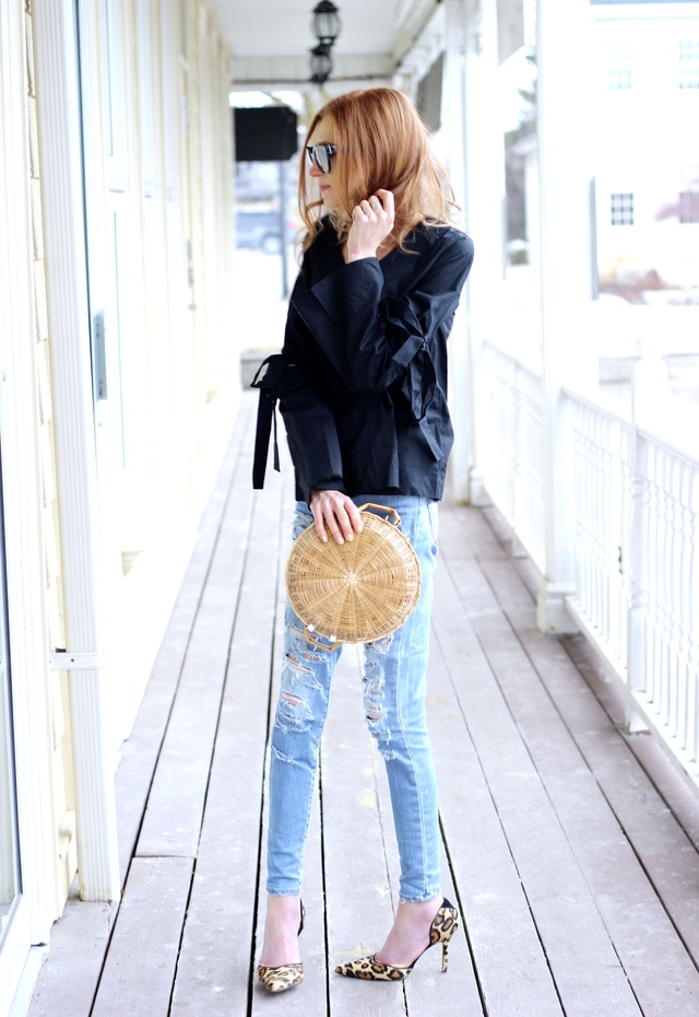 DIY STRAW CLUTCH- AEO American Eagle Denim X4 Skinny Jean, Target Who What Wear Bell Sleeve Vee, DIY woven straw clutch, Sam Edelman leopard D'Orsay Pump DIY STRAW CLUTCH- AEO American Eagle Denim X4 Skinny Jean, Target Who What Wear Bell Sleeve Vee, DIY woven straw clutch, Sam Edelman leopard D'Orsay Pump