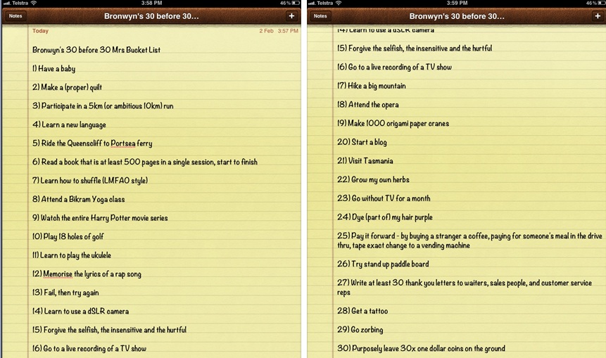 gaskets for girlies My Mrs Bucket (pronounced Bouquet) List