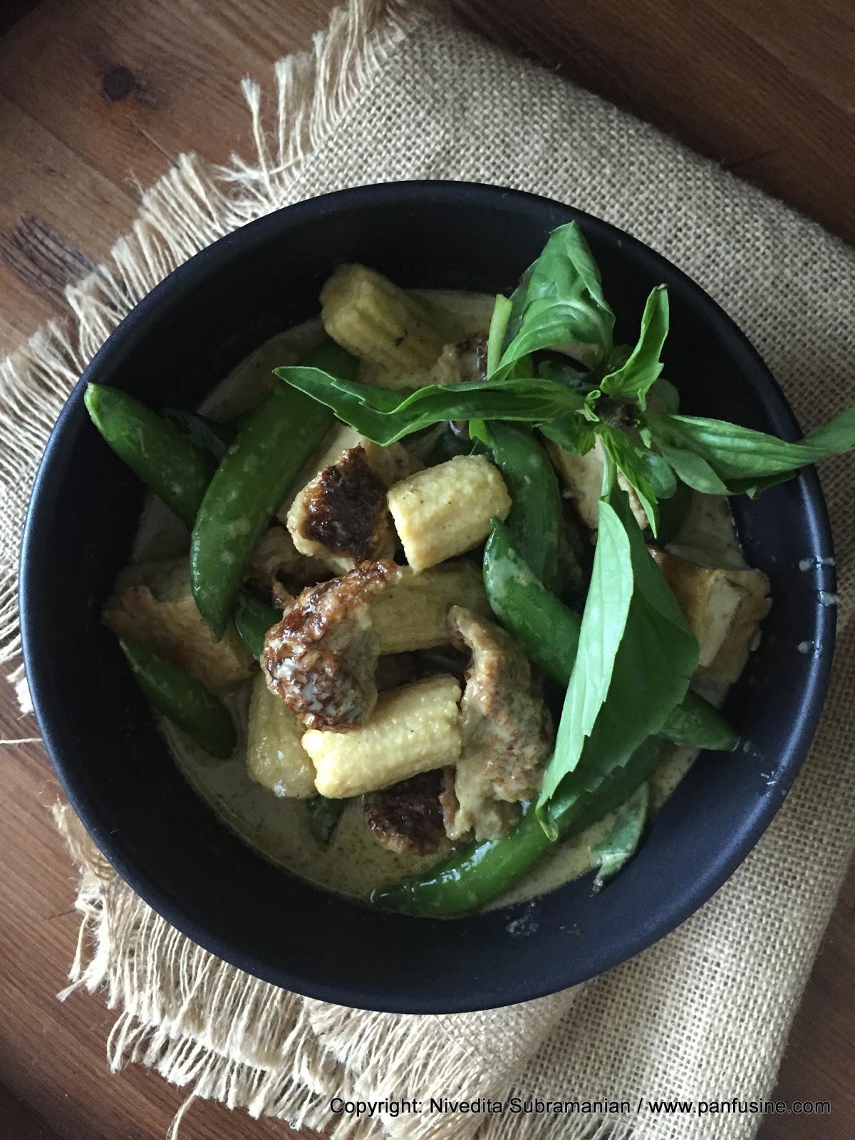 Jul 18 Green Curry with Home made Seitan