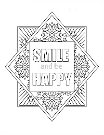 Smile and be Happy coloring page