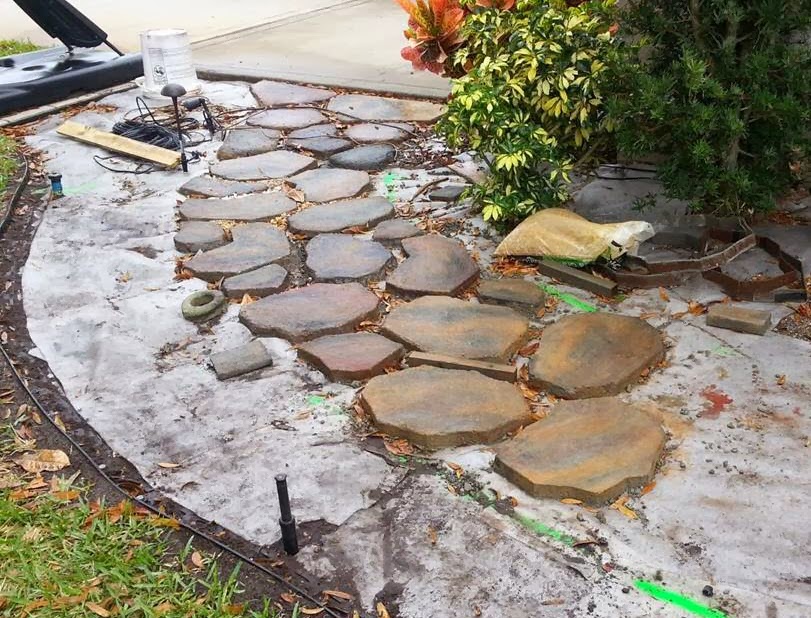 KC's Creations Concrete Stepping Stone Path