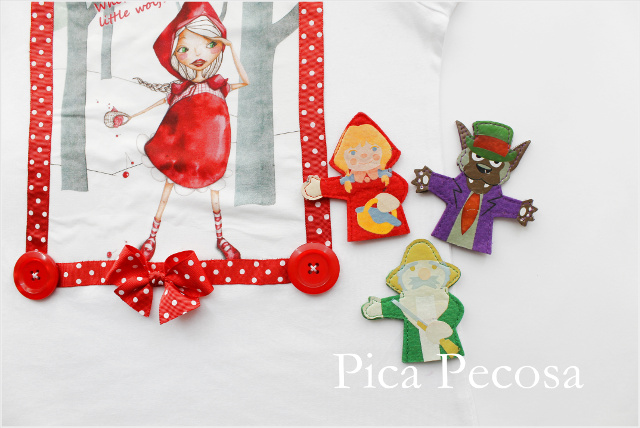 camiseta-personalizada-caperucita-roja-lazo-botones-niña-diy