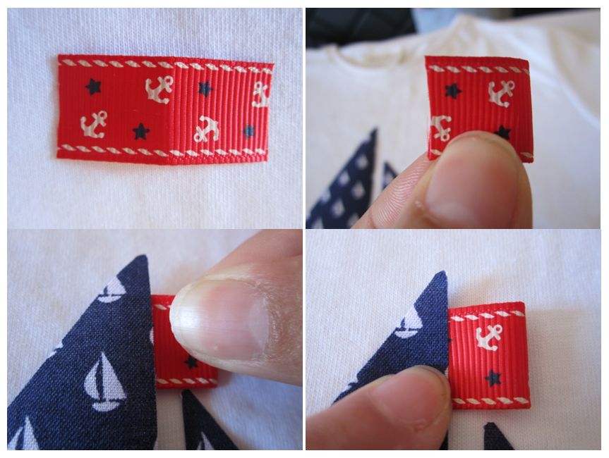 mis nancys, mis peques y yo, tutorial aplique camiseta colocar banderín