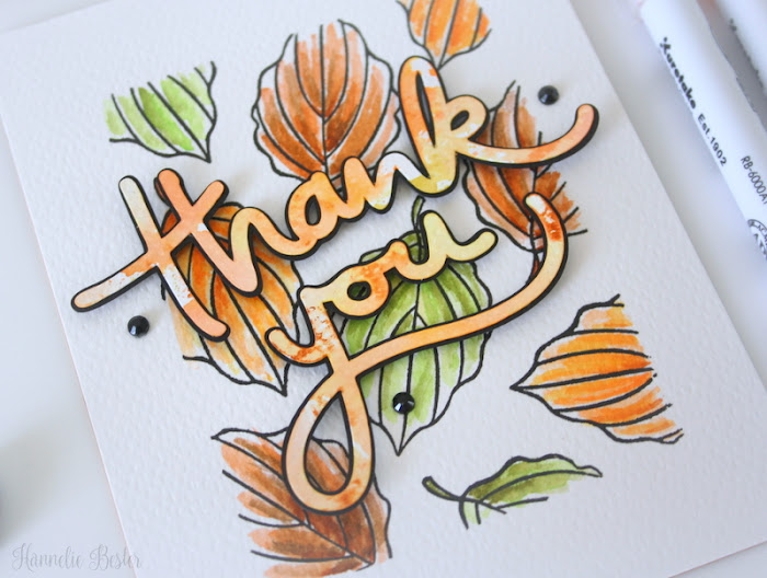 Watercolor thank you card - Hannelie Bester