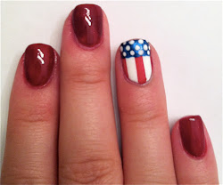 nail designs patriotic simple flag