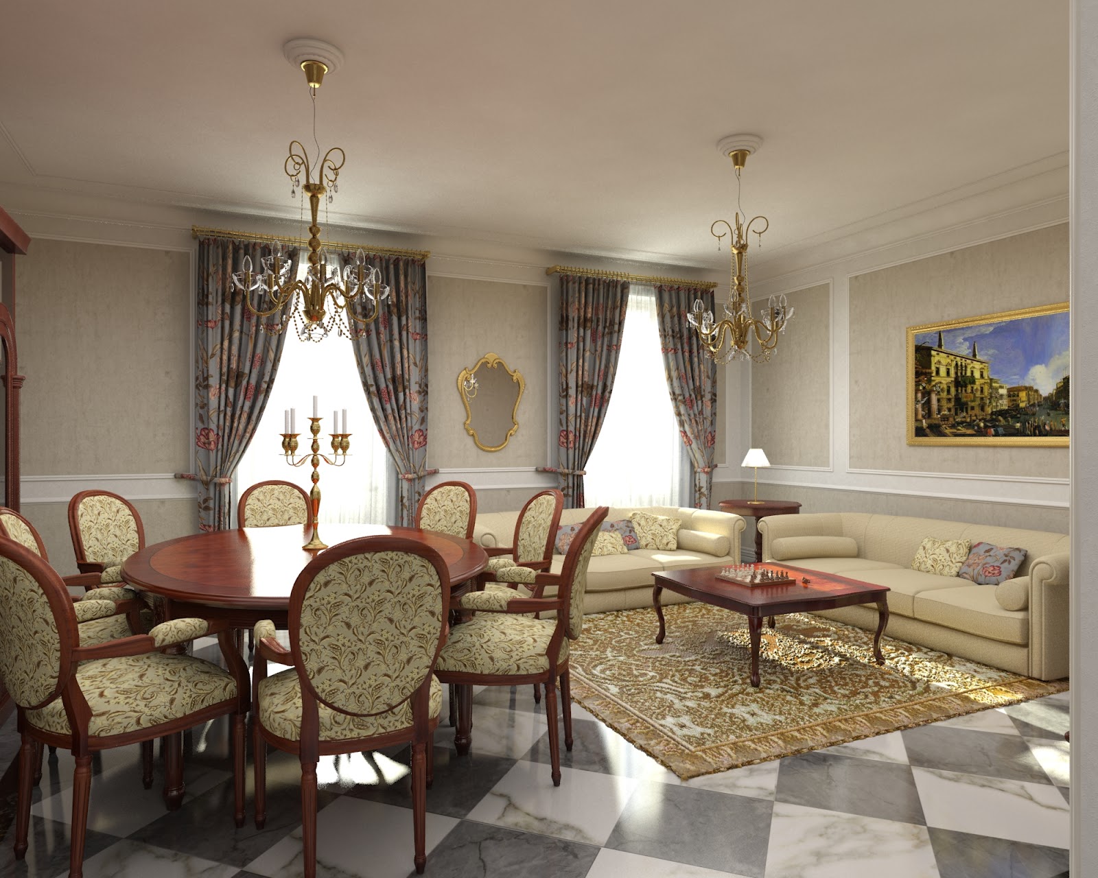 Salas con Suelos de Mármol | Ideas para decorar, diseñar y mejorar tu casa.