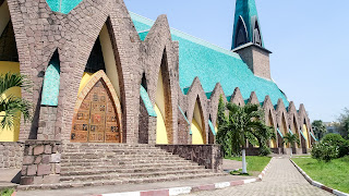 This church is called BASILIQUE SAINTE ANNE and was built during the WW2