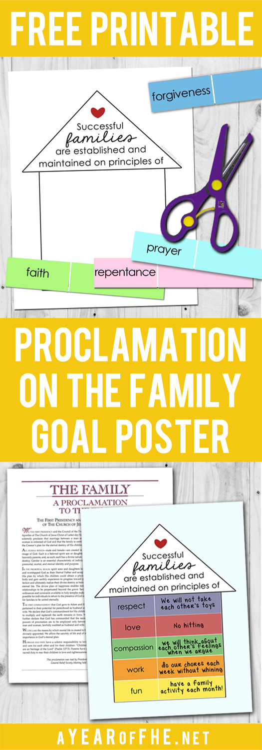 Proclamation On The Family Printable