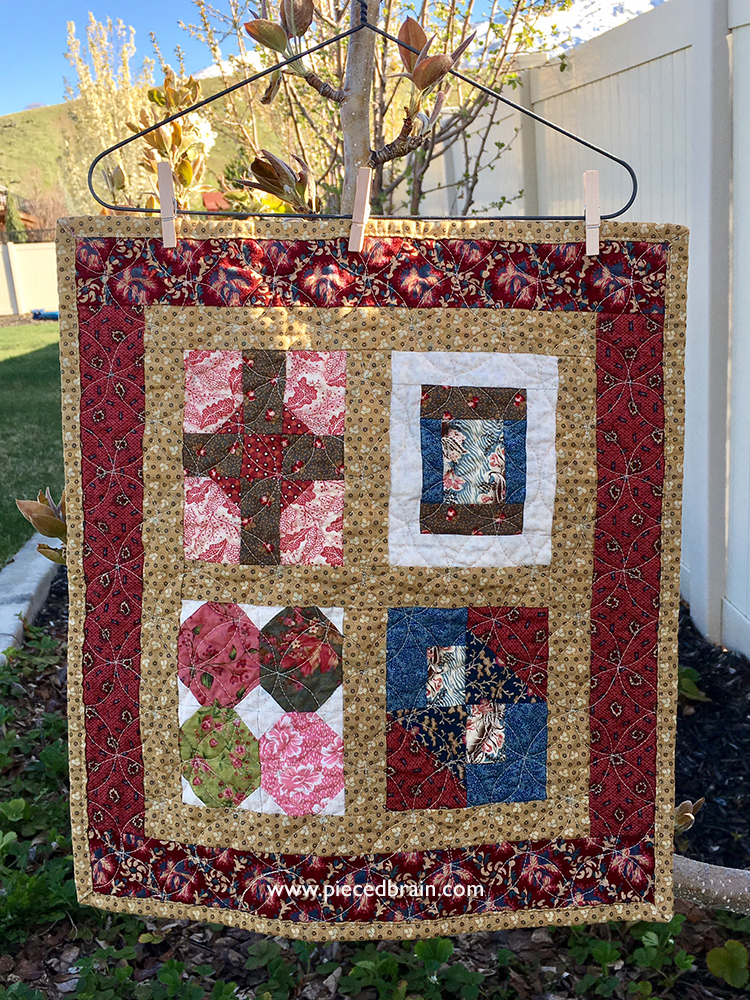 Pieced Brain Rectangular quilt blocks