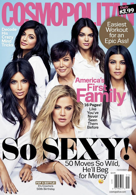  Actress, Model @ Kim Kardashian, Kendall Jenner, Kylie Jenner - Cosmopolitan USA, November 2015 