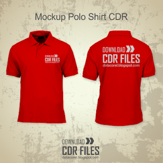 Download Mockup Kaos Kerah Cdr PSD Mockup Templates