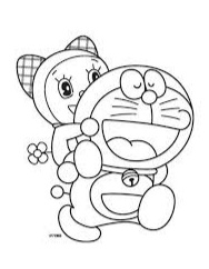 sketsa Doraemon dan Dorami