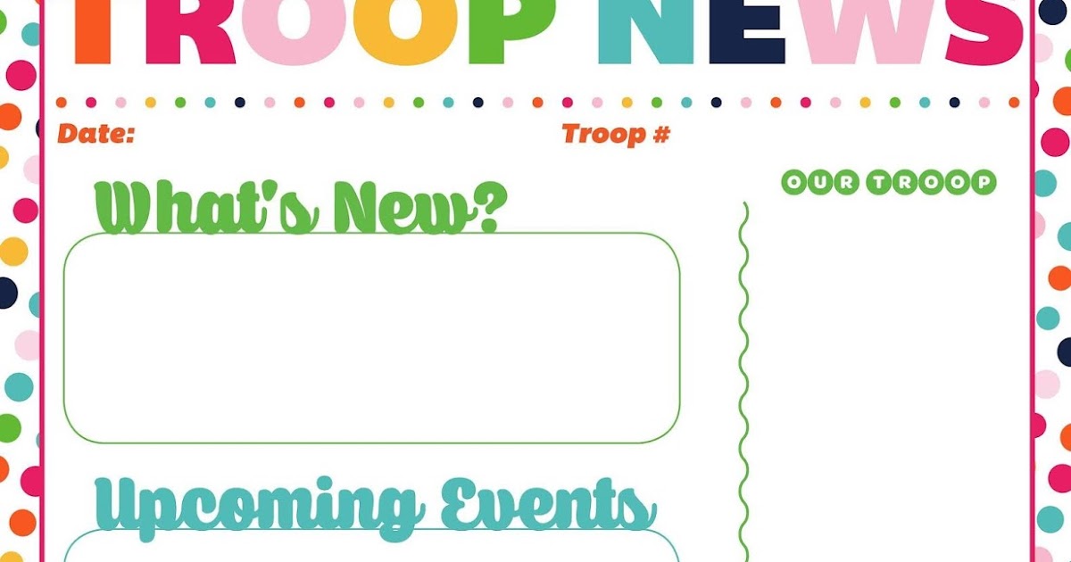 Strawjenberry Designs Iamgirlscouts Newsletter Template Now