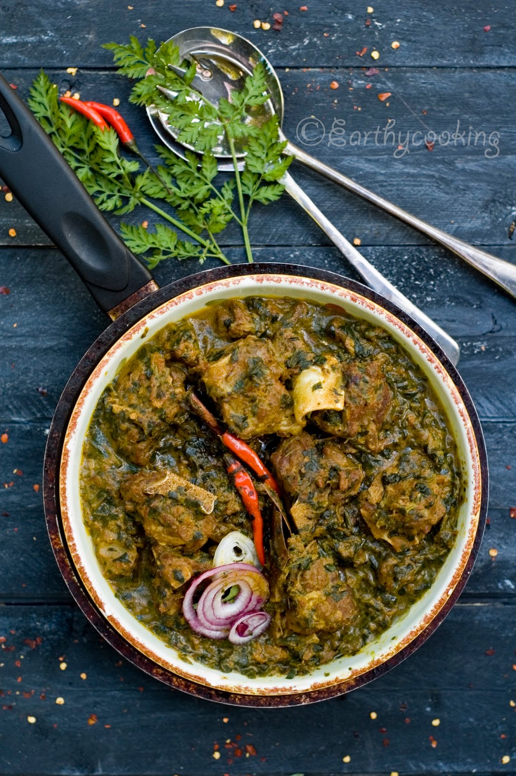 Earthycooking : Lamb Saagwala/Lamb Curry with Spinach Pesto Earthycooking : Lamb Saagwala/Lamb Curry with Spinach Pesto