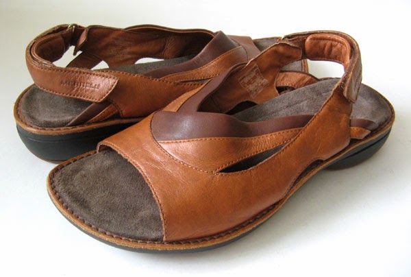 merrell brown leather sandals