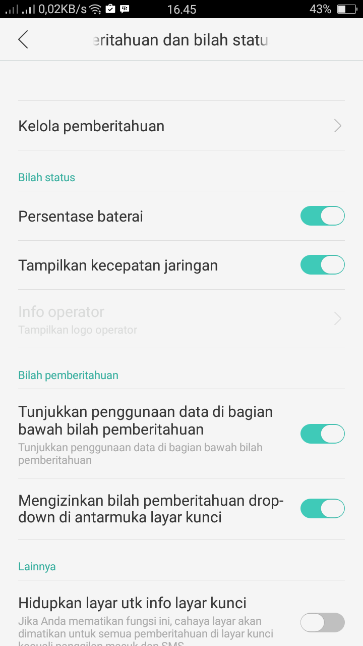 Cara Menampilkan Persentase Baterai Di Oppo A57 Handphone Terbaru Dan Trik