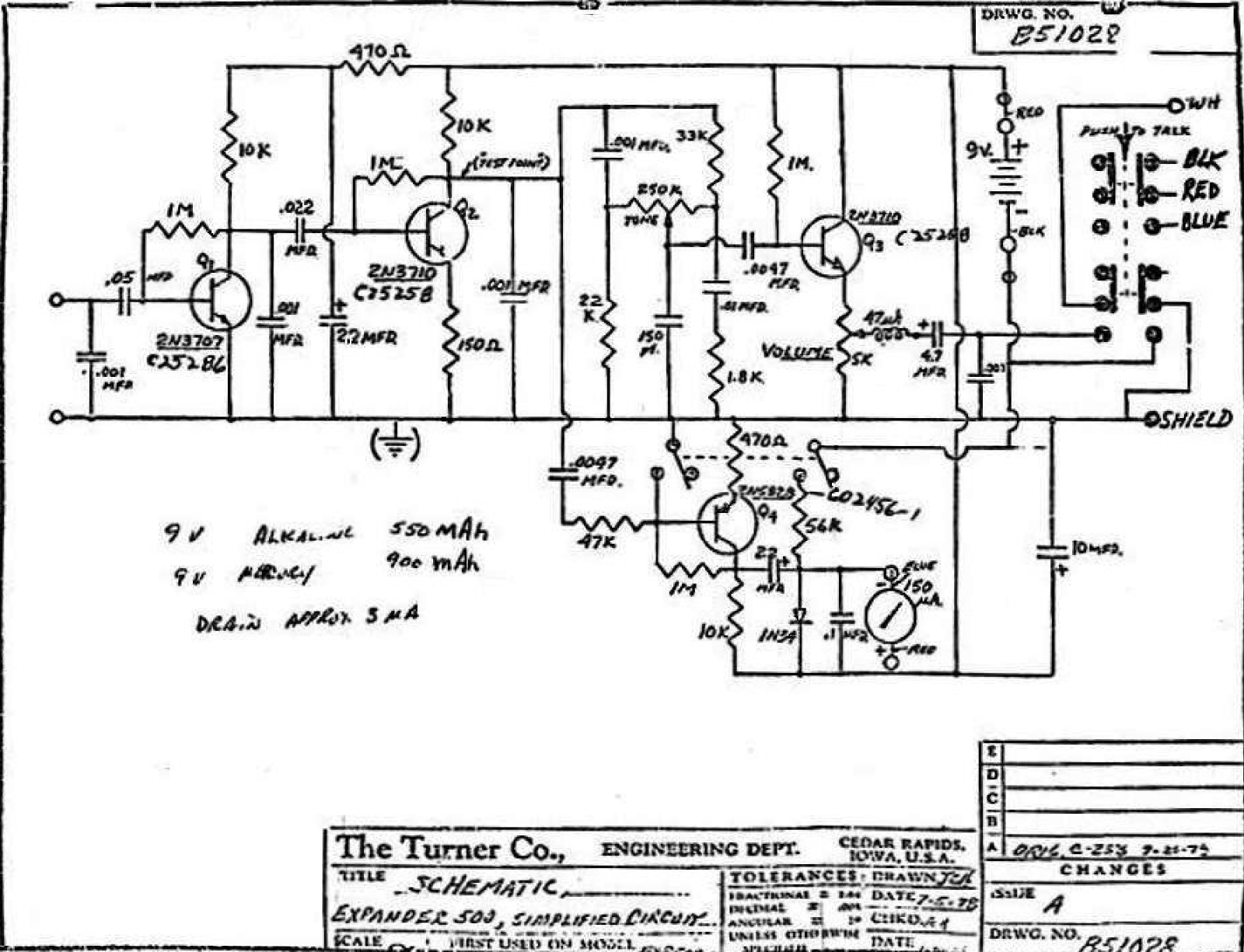 Projetos e Transceptores.: Esquema pré Expander 500, EX 500