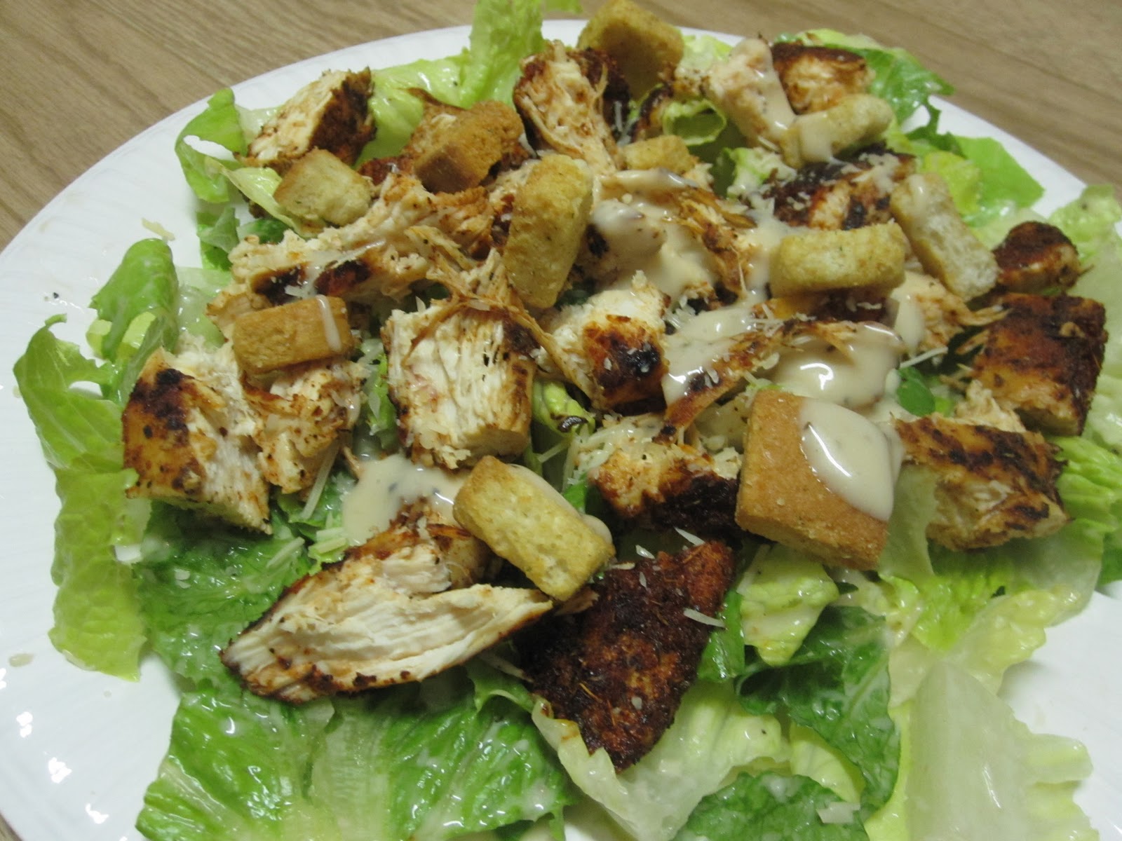 The Barefoot Ballerina blackened chicken caesar salad