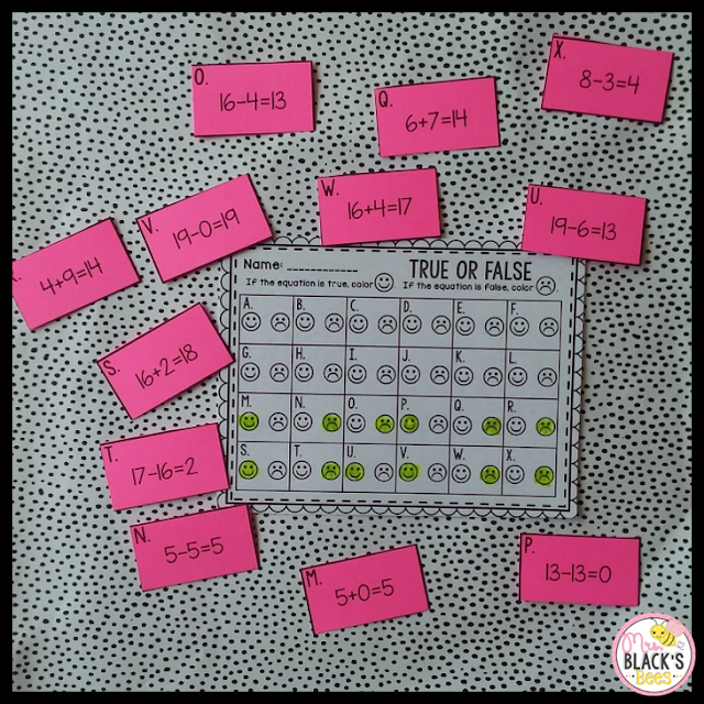 Non Themed Math Stations for First Grade | Mrs. Black's Bees