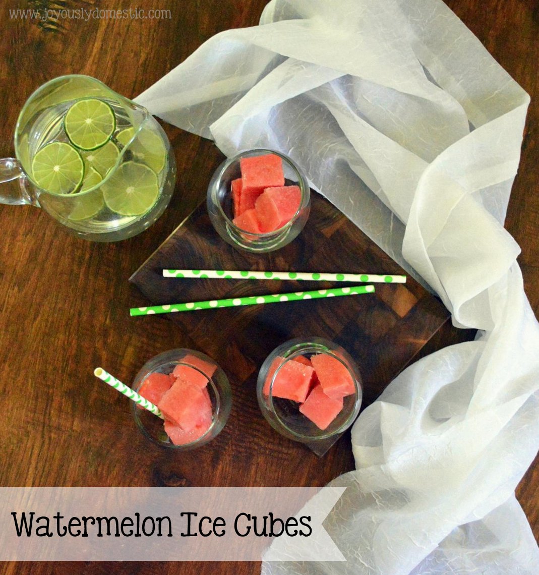 Joyously Domestic Watermelon Ice Cubes