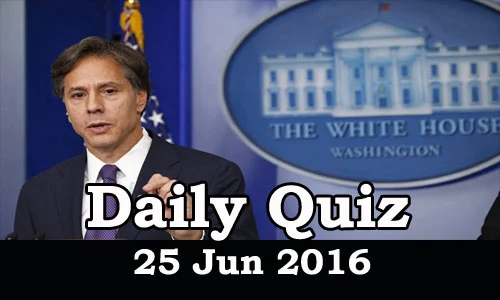 Daily Current Affairs Quiz - 09 Jun 2016