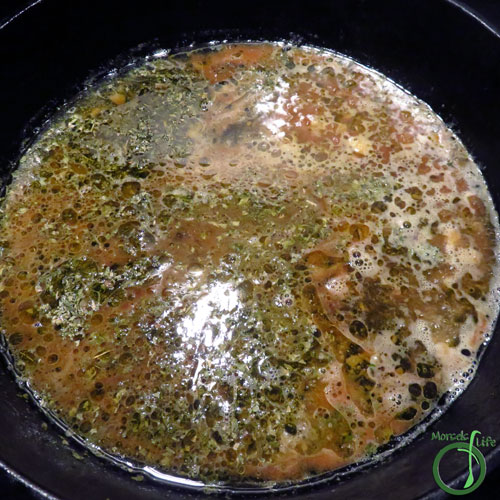 Morsels of Life - Garlic Butter Shrimp Step 5 - Add in veggie stock.