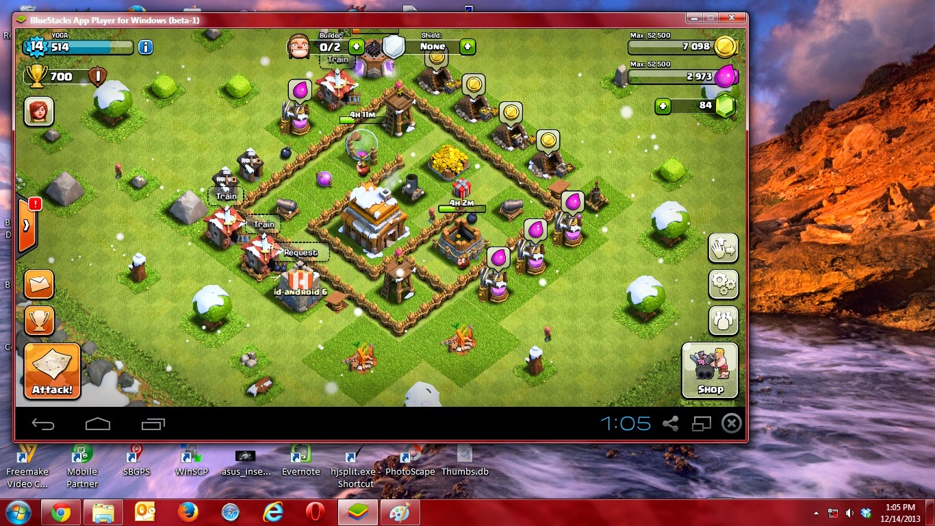 Cara Main CLASH OF CLANS dengan Emulator di PC/Laptop Android Costum