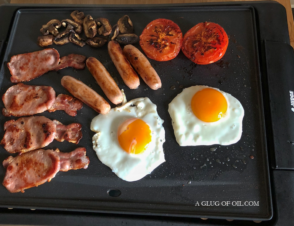 Cooked Breakfast on a grill