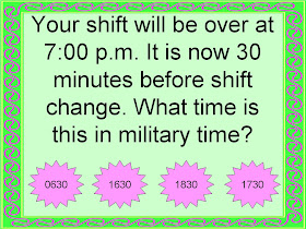 Student Survive 2 Thrive: Free Practice Test: Military Time and
