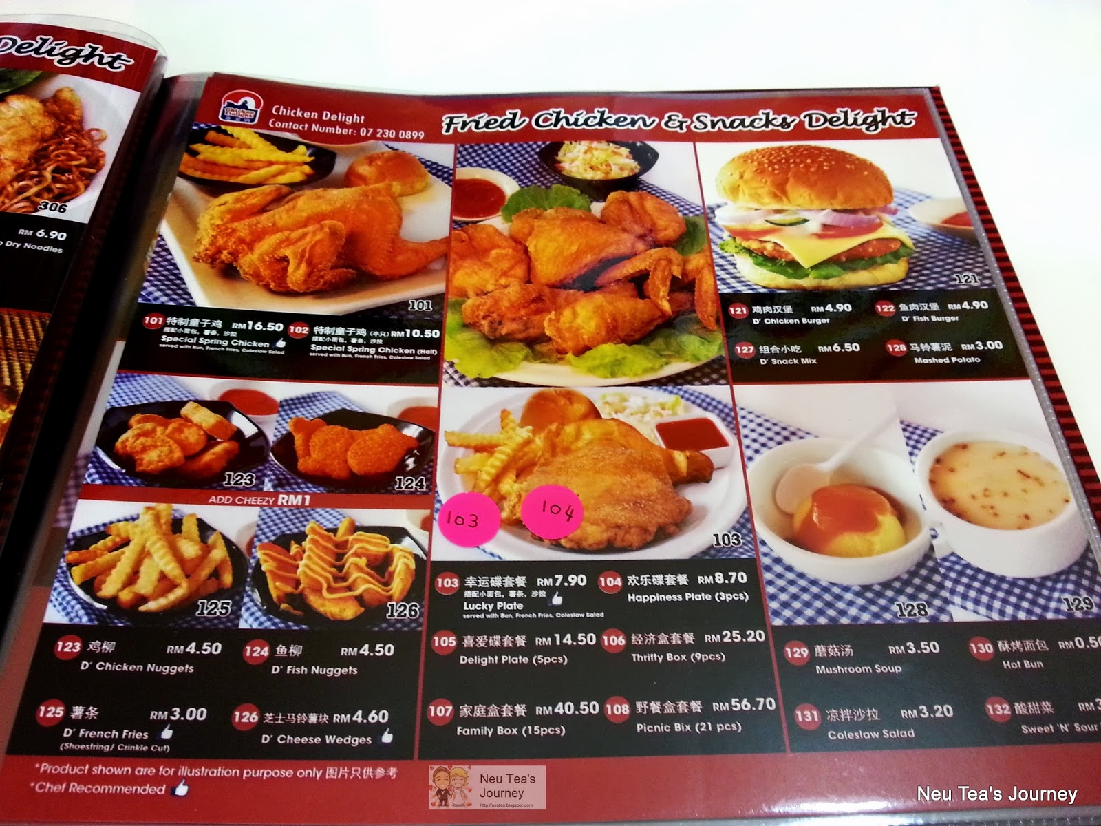 Neu Tea's Journey Laksa and Fried Chicken at Chicken Delight 喜爱鸡 Setia