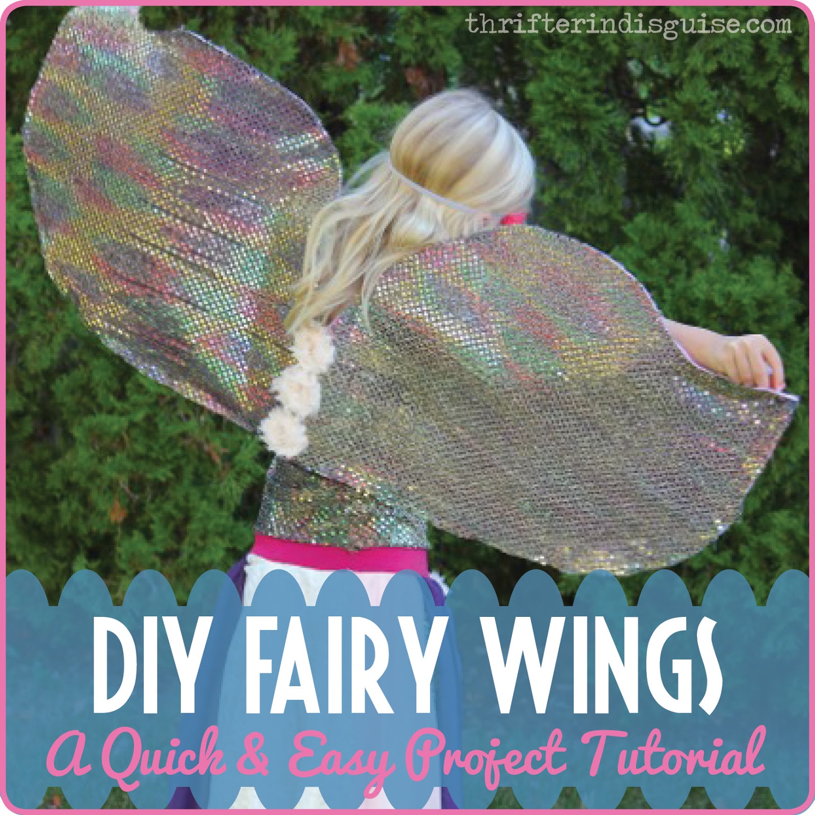 A Thrifter in Disguise: DIY Fairy Wings Costume Tutorial