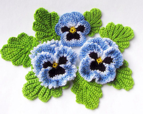 Pansy flower Crochet pattern