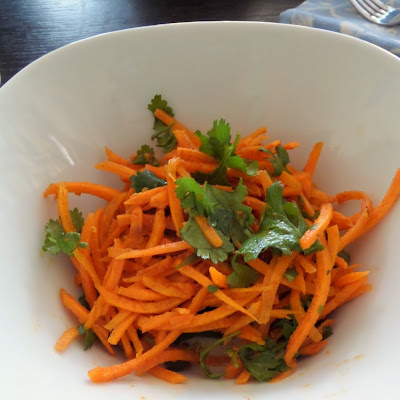 Moroccan Raw Carrot Salad:  A delicious and colorful carrot slaw with bold flavors.