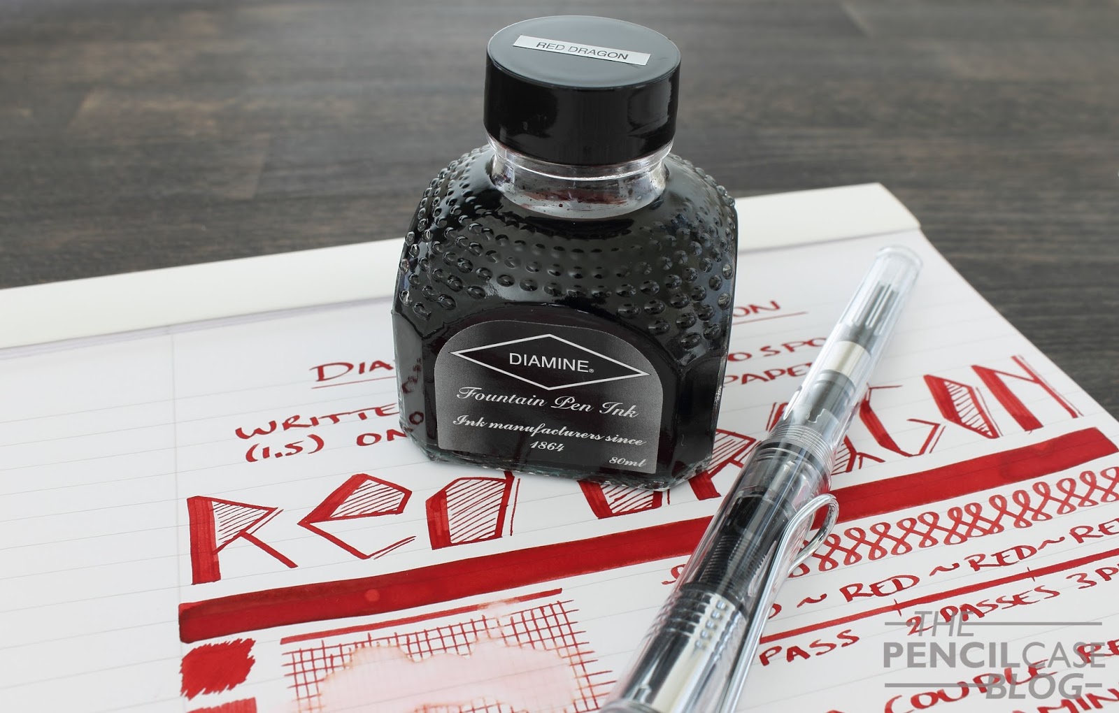 INKTASTIC DIAMINE RED DRAGON INK REVIEW The Pencilcase Blog