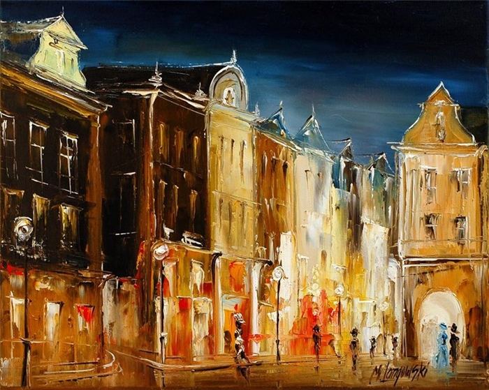 Marek Langowski | Polish Impressionist Landscapes painter | Venice by nightMarek Langowski | Polish Impressionist Landscapes painter | Venice by night