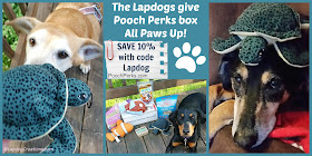 The Lapdogs give #PoochPerks ALL PAWS UP! Start pampering your pooch and SAVE 10% off with our #coupon LAPDOG when you check out.  #DogSubscriptionBox #LapdogCreations ©LapdogCreations