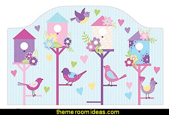 Chirping The Day Away Twin Headboard wall decal Chirping The Day Away Twin Headboard wall decal