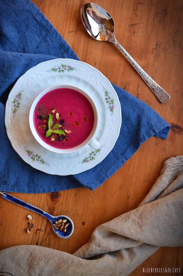 CREMA FRÍA DE PUERRO, HINOJO Y REMOLACHA 