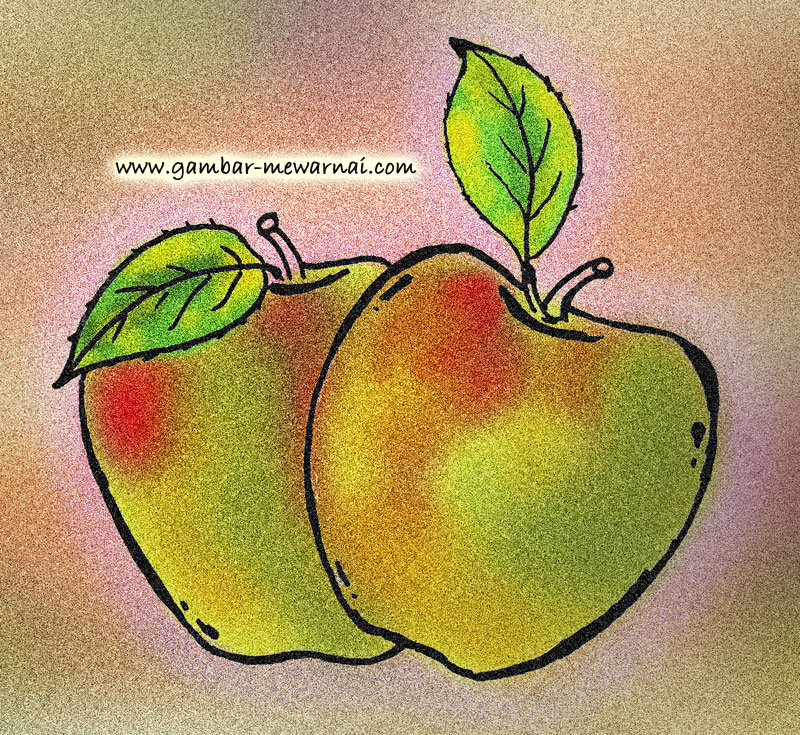 Gambar Kolase Buah Apel - golek gambar