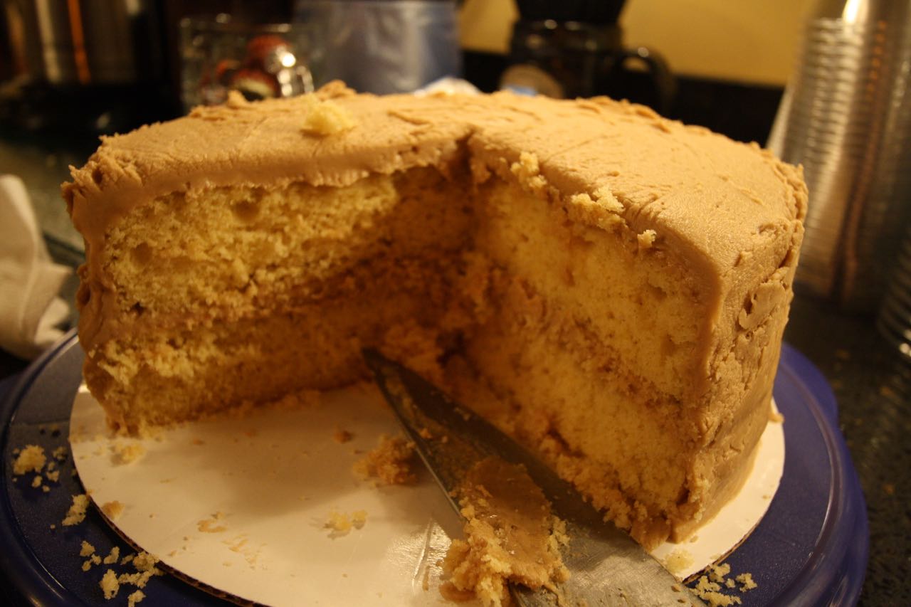 The Roediger House Best Vanilla Cake with Caramel Frosting