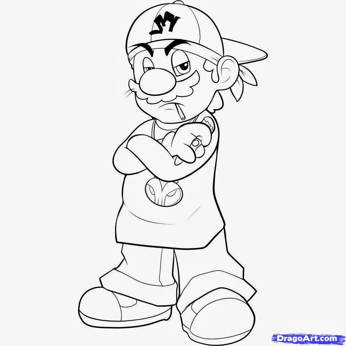 gangsta mickey mouse coloring pages - photo #28