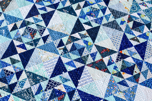 Woven Quilt from Patchwork Essentials: The Half-Square Triangle | InColorOrder.com