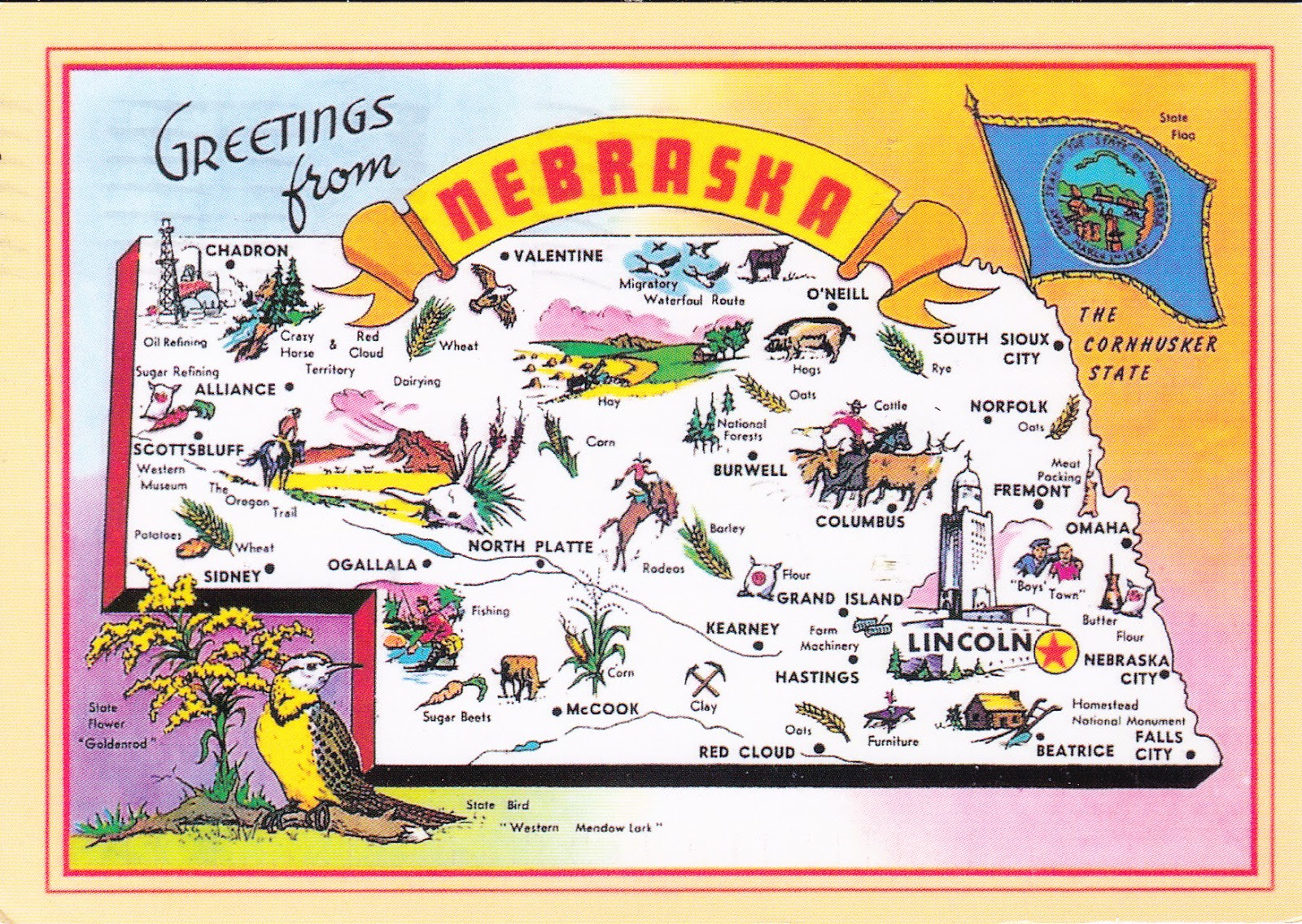 The Postcard Project Collecting the States 4 Nebraska