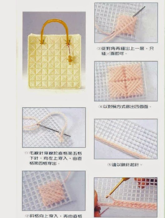 Схемы сумок на пластиковой канве