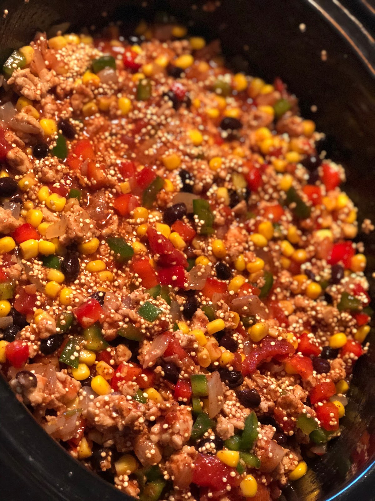 MC Squared Crock Pot Mexican Quinoa Casserole