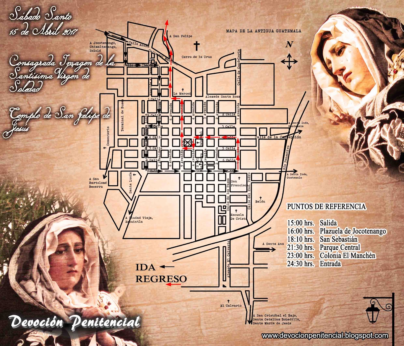 Recorrido Virgen de Soledad de San Felipe de Jesús 2022