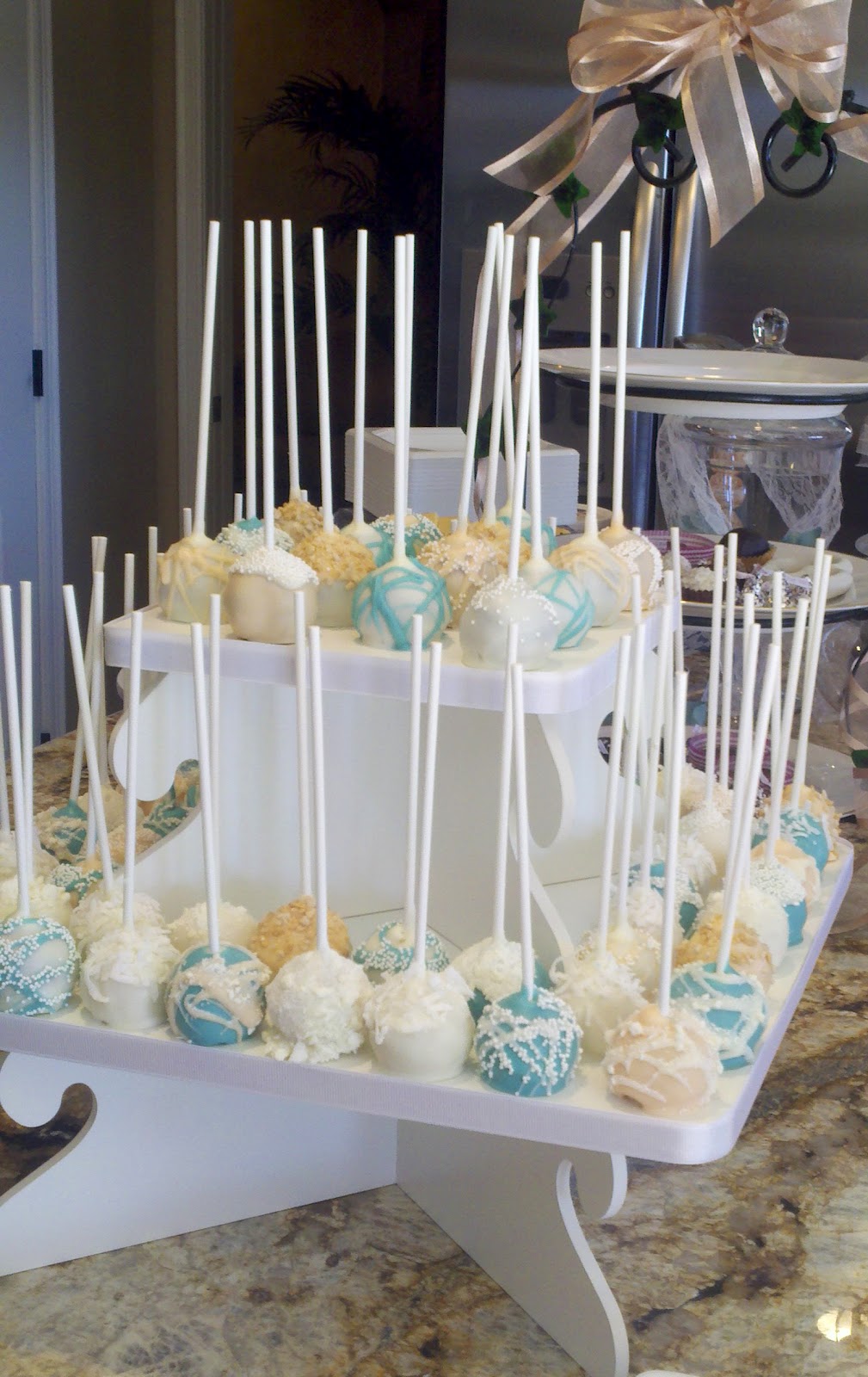 Eat My Sister's Cakes Cake pops for a bridal shower