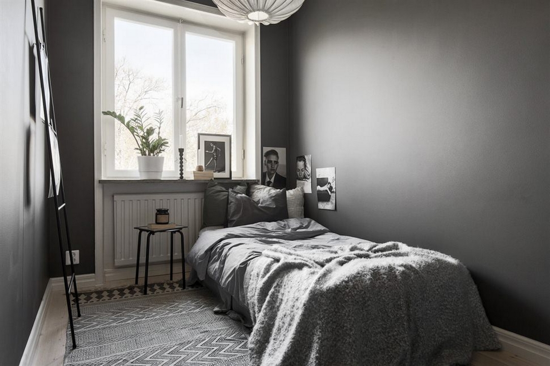 Modern Red And Grey Interiors With Japanese Influences