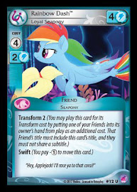My Little Pony Rainbow Dash, Loyal Seapony Seaquestria and Beyond CCG Card