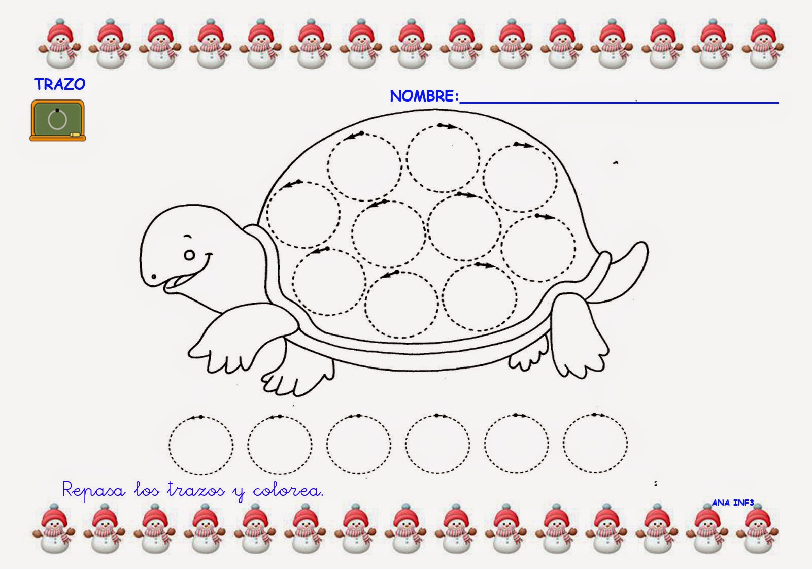 INFANTILES DE ANA V.: GRAFOMOTRICIDAD: TRAZOS CIRCULAR Y SEMICIRCULAR